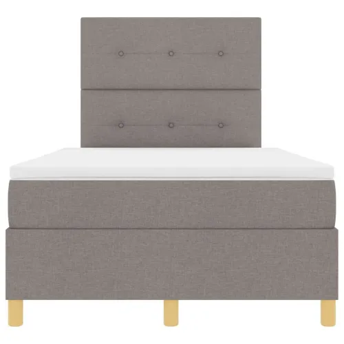 Box spring krevet Sivo-smeđa 120 x 190 cm tkanina - Sivo-smeđa 120 x 190 cm Prošiveno gumbima Cijena