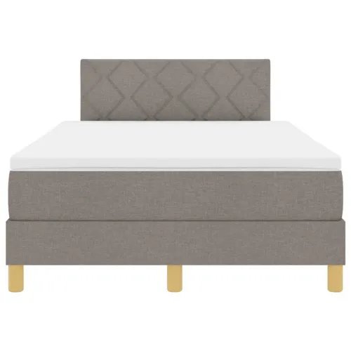 Box spring krevet Sivo-smeđa 120 x 200 cm tkanina - Sivo-smeđa 120 x 200 cm Dizajn s rombovima Cijena