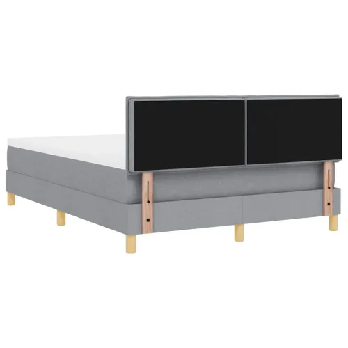 Box spring krevet Svijetlo siva 160 x 200 cm tkanina - Svjetlosiva 160 x 200 cm Dizajn s rombovima Cijena
