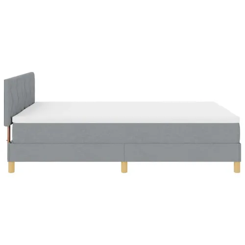 Box spring krevet Svijetlo siva 160 x 200 cm tkanina - Svjetlosiva 160 x 200 cm Dizajn s rombovima Cijena