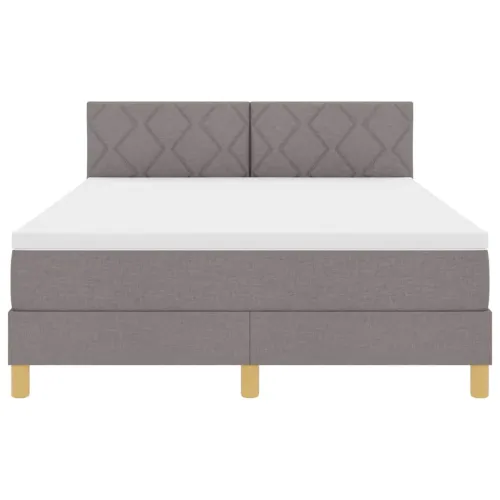 Box spring krevet Sivo-smeđa 160 x 200 cm tkanina - Sivo-smeđa 160 x 200 cm Dizajn s rombovima Cijena