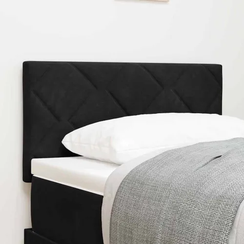Uzglavlje Crna 80 cm Baršun - Crna 80 cm Nizak uzglavlju Cijena
