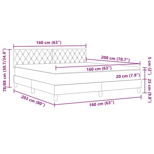 Box spring krevet Svijetlo siva 160 x 200 cm Baršun - Svjetlosiva 160 x 200 cm Kristal s dugmadima Cijena