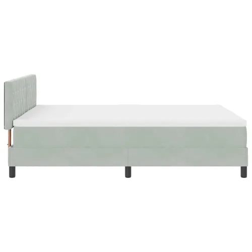 Box spring krevet Svijetlo siva 160 x 200 cm Baršun - Svjetlosiva 160 x 200 cm Kristal s dugmadima Cijena