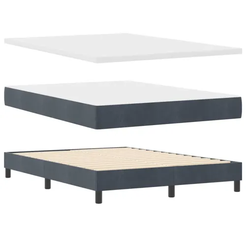 Box spring krevet Tamno siva 160 x 200 cm Baršun - Tamno siva 160 x 200 cm Kristal s dugmadima Cijena