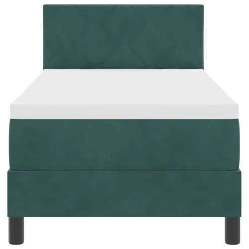 Box spring krevet Tamnozelena 80 x 200 cm Baršun - Tamnozelena 80 x 200 cm Dizajn s rombovima Cijena