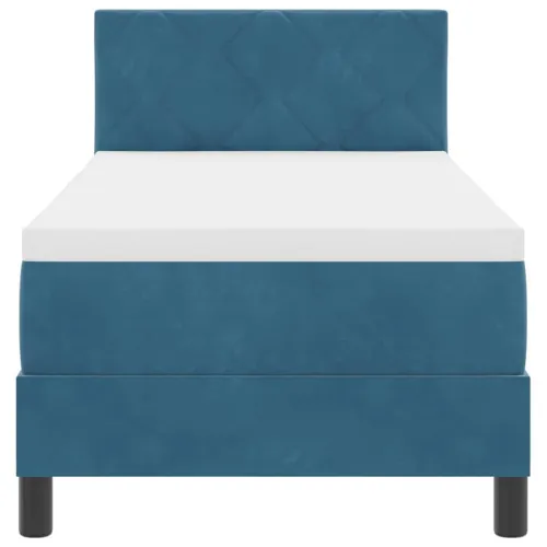 Box spring krevet Tamno plava 80 x 200 cm Baršun - Tamno plava 80 x 200 cm Dizajn s rombovima Cijena