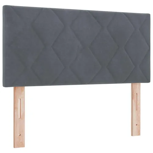 Box spring krevet Tamno siva 100 x 200 cm Baršun - Tamno siva 100 x 200 cm Dizajn s rombovima Cijena