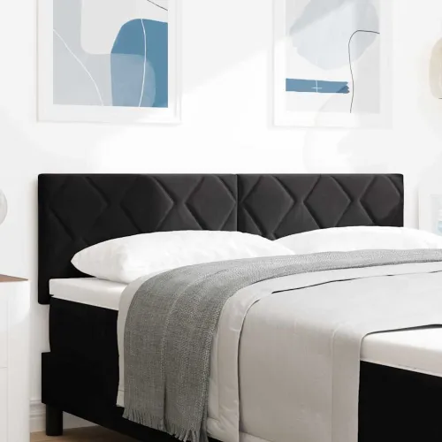 Uzglavlje Crna 144 cm Baršun - Crna 140 cm Nizak uzglavlju Cijena