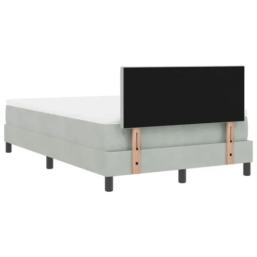 Box spring krevet Svijetlo siva 120 x 200 cm Baršun - Svjetlosiva 120 x 200 cm Dizajn s rombovima Cijena