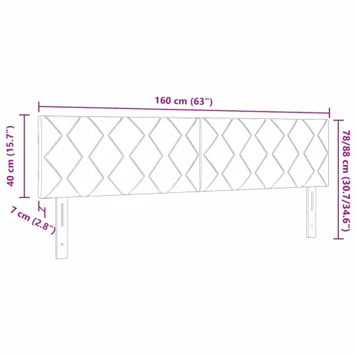 Uzglavlje Ružičasta 160 cm Baršun - Ružičasta 160 cm Nizak uzglavlju Cijena