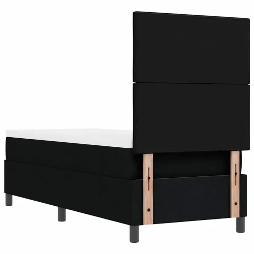 Box spring krevet s uzglavljem Crna 80 x 200 cm tkanina - Crna 80 x 200 cm Dizajn s rombovima Cijena