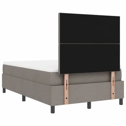 Box spring krevet Sivo-smeđa 120 x 190 cm tkanina - Sivo-smeđa 120 x 190 cm Dizajn s rombovima Cijena