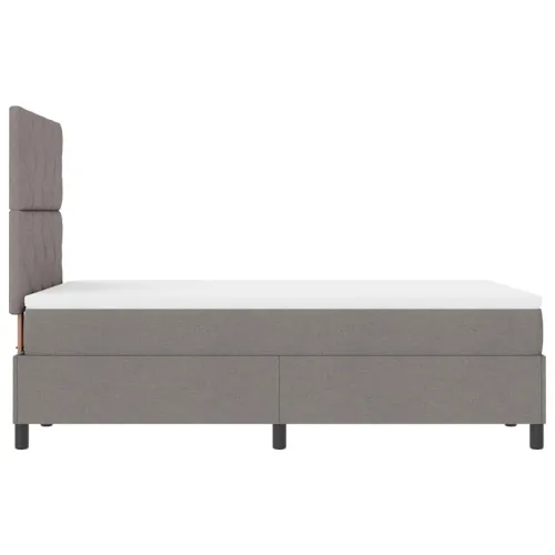 Box spring krevet Sivo-smeđa 120 x 190 cm tkanina - Sivo-smeđa 120 x 190 cm Dizajn s rombovima Cijena