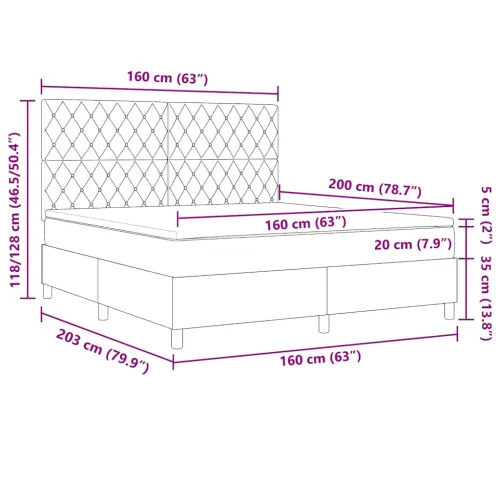 Box spring krevet Svijetlo siva 160 x 200 cm Baršun - Svjetlosiva 160 x 200 cm Kristal s dugmadima Cijena