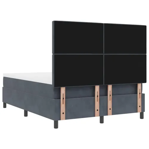 Box spring krevet Tamno siva 160 x 200 cm Baršun - Tamno siva 160 x 200 cm Kristal s dugmadima Cijena