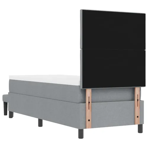 Box spring krevet Svijetlo siva 80 x 200 cm tkanina - Svjetlosiva 80 x 200 cm Dizajn s rombovima Cijena