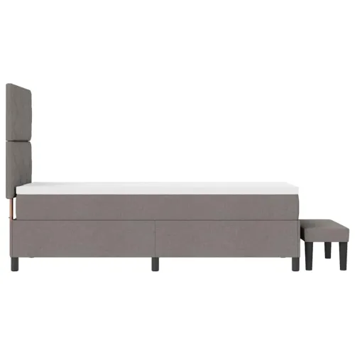Box spring krevet Sivo-smeđa 80 x 200 cm tkanina - Sivo-smeđa 80 x 200 cm Dizajn s rombovima Cijena