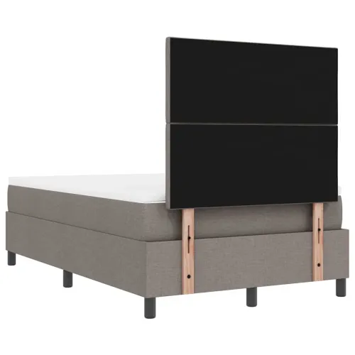 Box spring krevet Sivo-smeđa 120 x 200 cm tkanina - Sivo-smeđa 120 x 200 cm Dizajn s rombovima Cijena