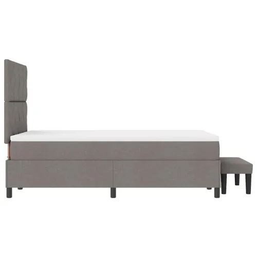 Box spring krevet Sivo-smeđa 120 x 200 cm tkanina - Sivo-smeđa 120 x 200 cm Dizajn s rombovima Cijena
