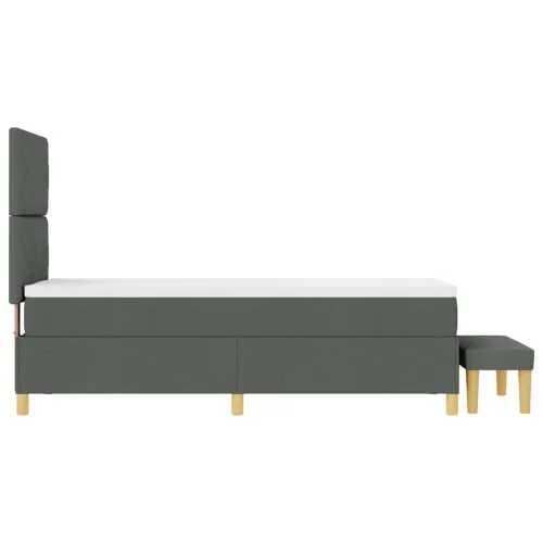 Box spring krevet Tamno siva 200 x 80 cm tkanina - Tamno siva 80 x 200 cm Dizajn s rombovima Cijena