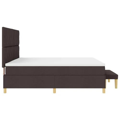 Box spring krevet Tamno smeđa 200 x 200 cm tkanina - Tamno smeđa 200 x 200 cm Dizajn s rombovima Cijena