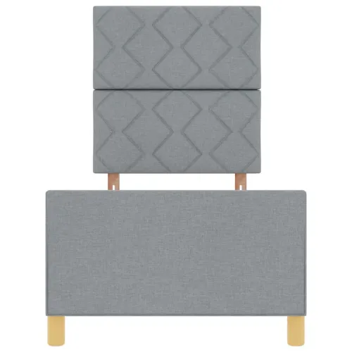 Okvir za krevet Svjetlosiva 80 x 200 cm tkanina - Svjetlosiva 80 x 200 cm Dizajn s rombovima Cijena