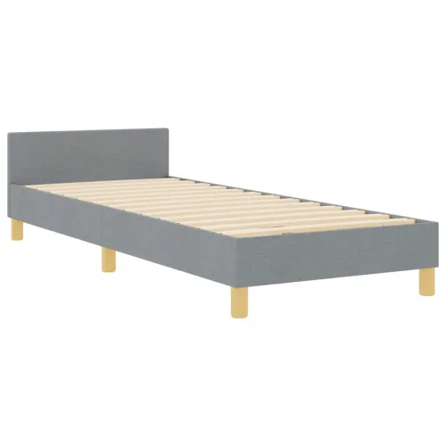Okvir za krevet Svjetlosiva 80 x 200 cm tkanina - Svjetlosiva 80 x 200 cm Dizajn s rombovima Cijena