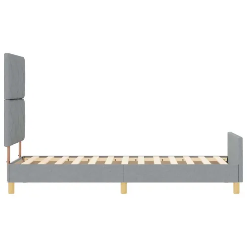 Okvir za krevet Svjetlosiva 80 x 200 cm tkanina - Svjetlosiva 80 x 200 cm Dizajn s rombovima Cijena