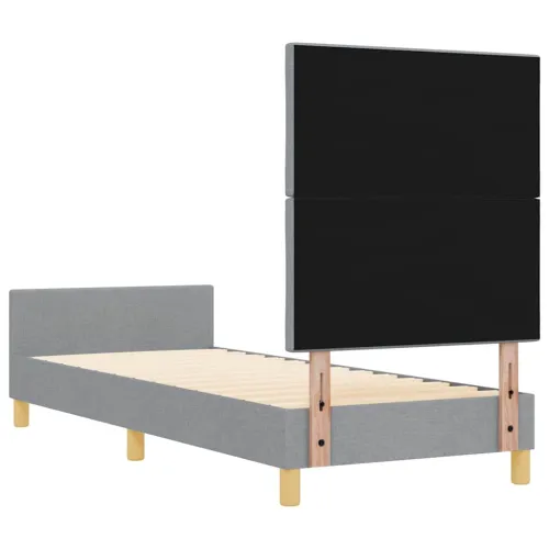 Okvir za krevet Svjetlosiva 80 x 200 cm tkanina - Svjetlosiva 80 x 200 cm Dizajn s rombovima Cijena