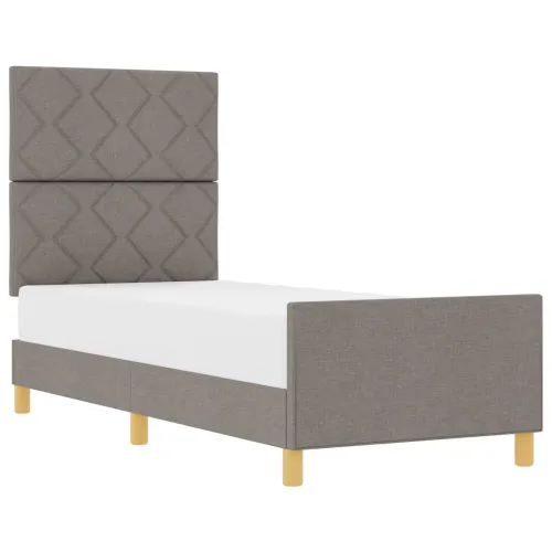 Okvir za krevet Sivo-smeđa 80 x 200 cm tkanina - Sivo-smeđa 80 x 200 cm Dizajn s rombovima Cijena