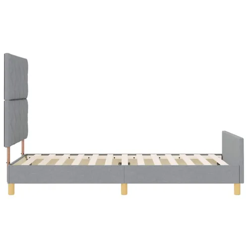 Okvir za krevet Svjetlosiva 100 x 200 cm tkanina - Svjetlosiva 100 x 200 cm Dizajn s rombovima Cijena