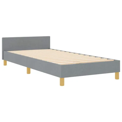 Okvir za krevet Svjetlosiva 100 x 200 cm tkanina - Svjetlosiva 100 x 200 cm Dizajn s rombovima Cijena