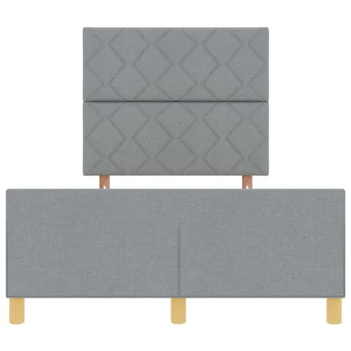 Okvir za krevet Svjetlosiva 120 x 190 cm tkanina - Svjetlosiva 120 x 190 cm Dizajn s rombovima Cijena