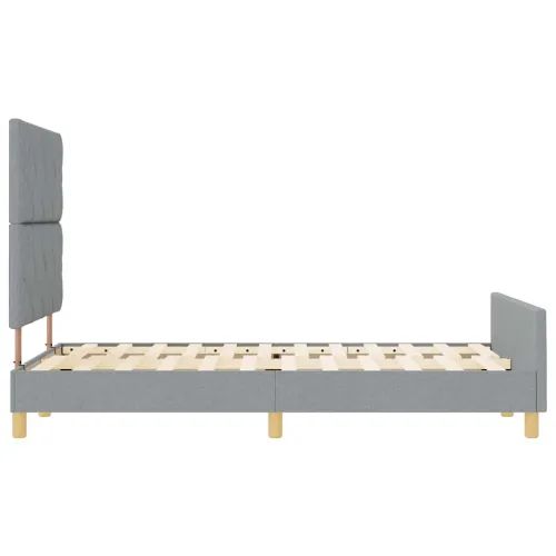 Okvir za krevet Svjetlosiva 120 x 190 cm tkanina - Svjetlosiva 120 x 190 cm Dizajn s rombovima Cijena