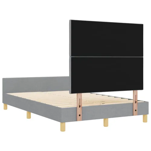 Okvir za krevet Svjetlosiva 120 x 190 cm tkanina - Svjetlosiva 120 x 190 cm Dizajn s rombovima Cijena