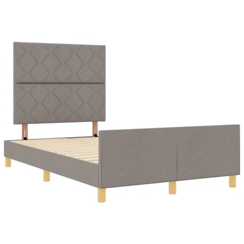 Okvir za krevet Sivo-smeđa 120 x 200 cm tkanina - Sivo-smeđa 120 x 200 cm Dizajn s rombovima Cijena