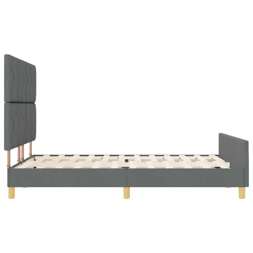 Okvir za krevet Tamno siva 160 x 200 cm tkanina - Tamno siva 160 x 200 cm Dizajn s rombovima Cijena