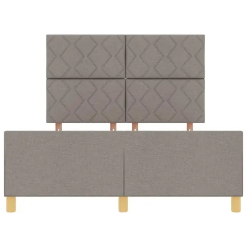Okvir za krevet Sivo-smeđa 160 x 200 cm tkanina - Sivo-smeđa 160 x 200 cm Dizajn s rombovima Cijena