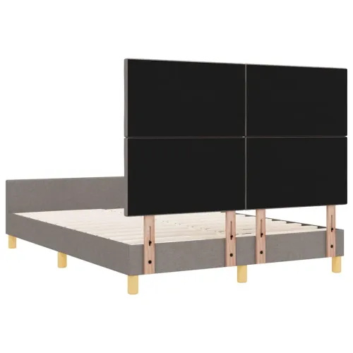 Okvir za krevet Sivo-smeđa 160 x 200 cm tkanina - Sivo-smeđa 160 x 200 cm Dizajn s rombovima Cijena