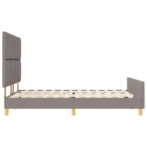 Okvir za krevet Sivo-smeđa 160 x 200 cm tkanina - Sivo-smeđa 160 x 200 cm Dizajn s rombovima Cijena