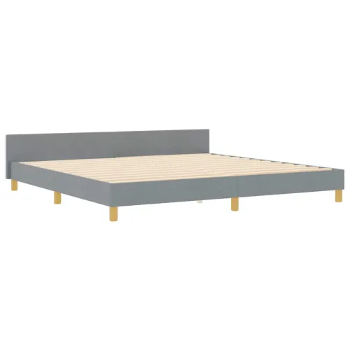 Okvir za krevet Svjetlosiva 200 x 200 cm tkanina - Svjetlosiva 200 x 200 cm Dizajn s rombovima Cijena