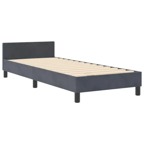 Box spring krevet Tamno siva 80 x 200 cm Baršun - Tamno siva 80 x 200 cm Kristal s dugmadima Cijena