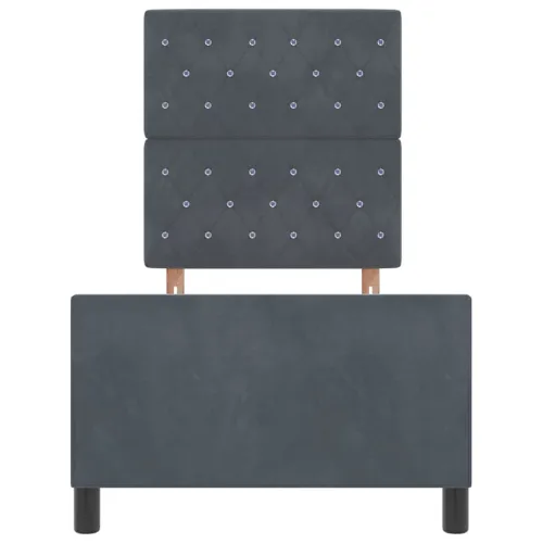 Box spring krevet Tamno siva 80 x 200 cm Baršun - Tamno siva 80 x 200 cm Kristal s dugmadima Cijena