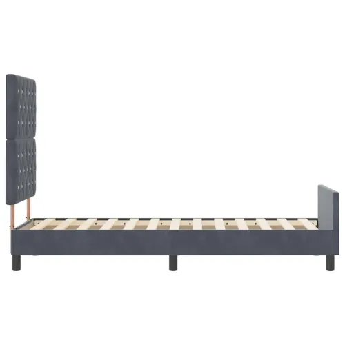 Box spring krevet Tamno siva 80 x 200 cm Baršun - Tamno siva 80 x 200 cm Kristal s dugmadima Cijena