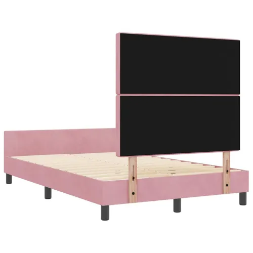 Box spring krevet Ružičasta 120 x 200 cm Baršun - Ružičasta 120 x 200 cm Kristal s dugmadima Cijena