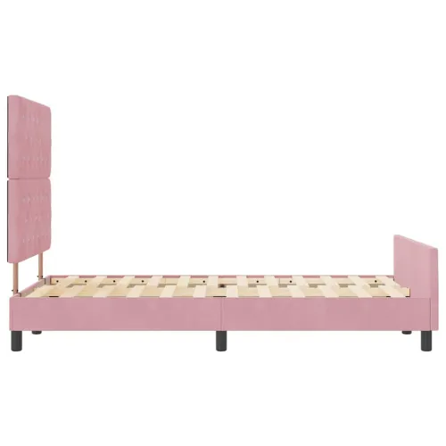 Box spring krevet Ružičasta 120 x 200 cm Baršun - Ružičasta 120 x 200 cm Kristal s dugmadima Cijena