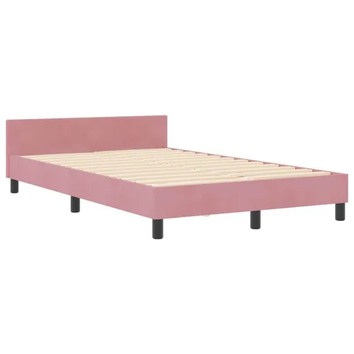 Box spring krevet Ružičasta 120 x 200 cm Baršun - Ružičasta 120 x 200 cm Kristal s dugmadima Cijena