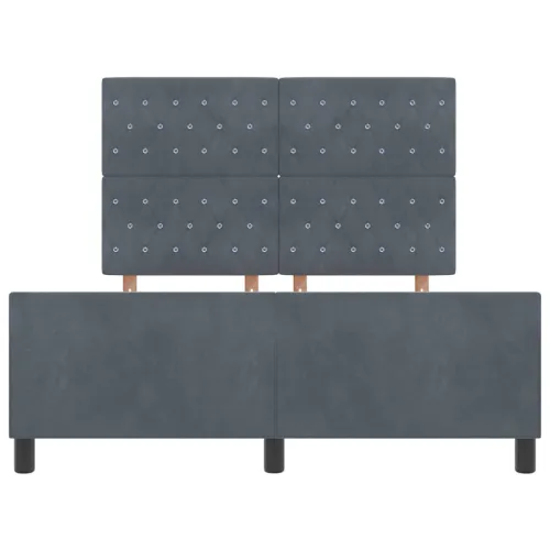 Box spring krevet Tamno siva 140 x 200 cm Baršun - Tamno siva 140 x 200 cm Kristal s dugmadima Cijena