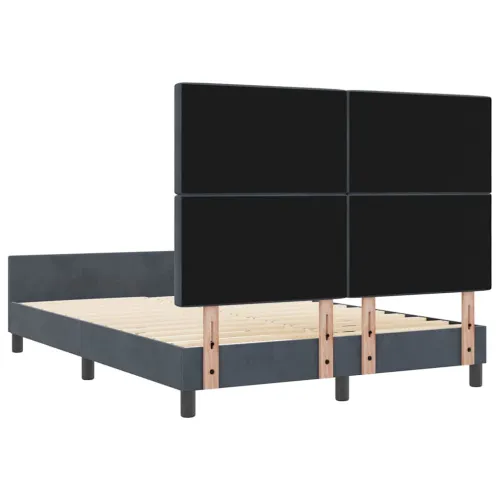 Box spring krevet Tamno siva 160 x 200 cm Baršun - Tamno siva 160 x 200 cm Kristal s dugmadima Cijena